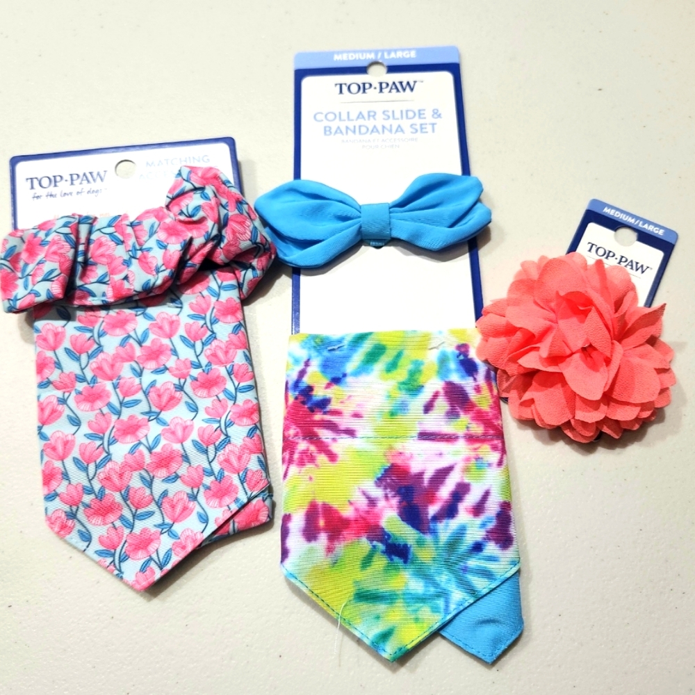 Top Paw Collar Slides/Accessories for Dogs, Bundle, MD/LG